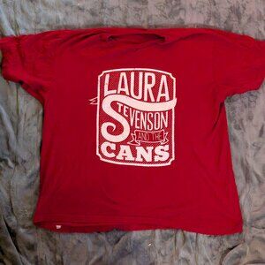 Laura Stevenson and the Cans - White on Red XL